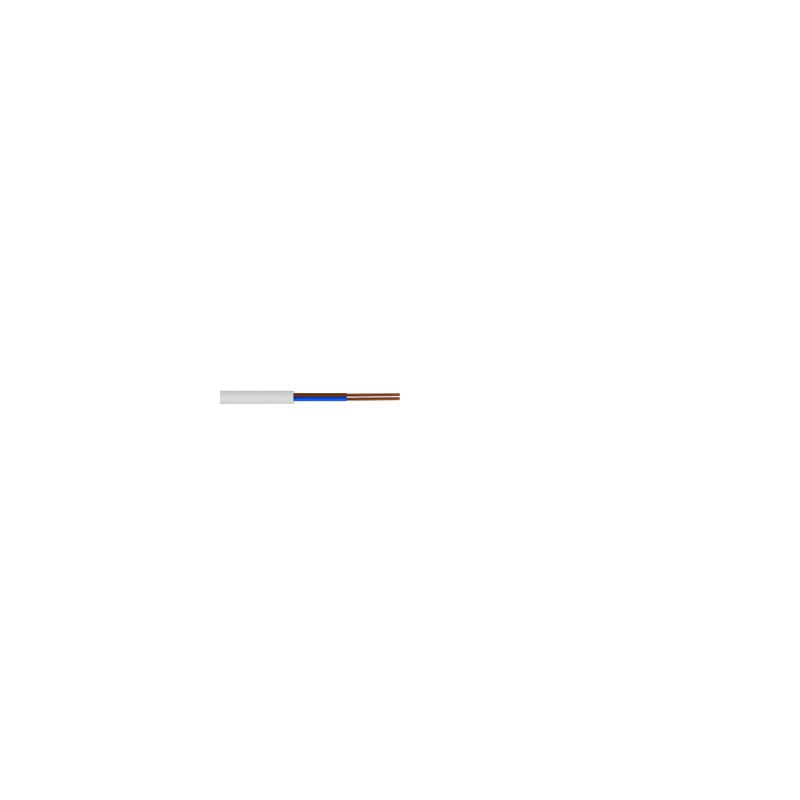 Przewód giętki H03VV-F 2x1,0 mm² biały OMY 300V | El-Kam Elektro Przewód giętki H03VV-F 2x1,0 mm² biały OMY 300V | El-Kam Elektro