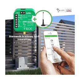 STEROWNIK BRAMOWY WI-FI 2-KANAŁOWY Z ANTENĄ ZEWNĘTRZNĄ SBW-02/ANT