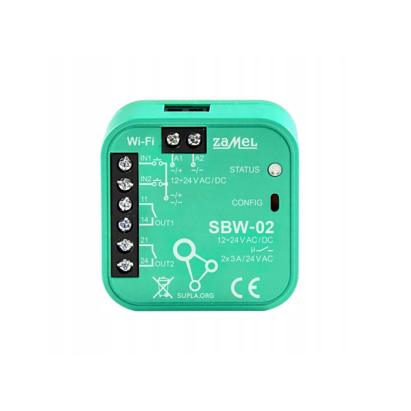 STEROWNIK BRAMOWY WI-FI 2-KANAŁOWY SUPLA SBW-02 STEROWNIK BRAMOWY WI-FI 2-KANAŁOWY SUPLA SBW-02