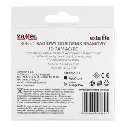 Radiowy odbiornik bramowy 2-kanałowy dwukierunkowy ROB-21 EXTA LIFE