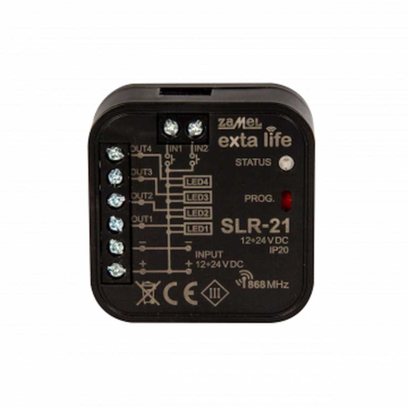 Sterownik LED 4-Kanałowy 12-24VDC SLR-21 EXTA LIFE Sterownik LED 4-Kanałowy 12-24VDC SLR-21 EXTA LIFE
