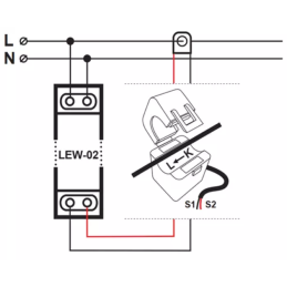 Monitor energii 1-fazowy 100A LEW-02, precyzyjny pomiar | El-Kam Elekt