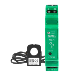 Monitor energii 1-fazowy 100A LEW-02, precyzyjny pomiar | El-Kam Elekt