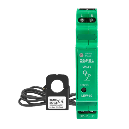 Monitor energii 1-fazowy 100A LEW-02, precyzyjny pomiar | El-Kam Elekt
