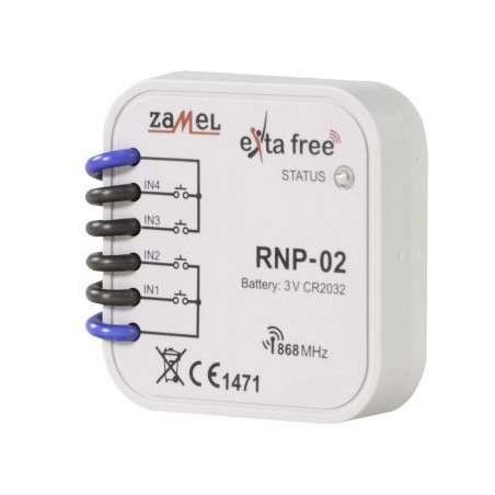 Radiowy nadajnik dopuszkowy 4-kanałowy RNP-02 EXTA FREE