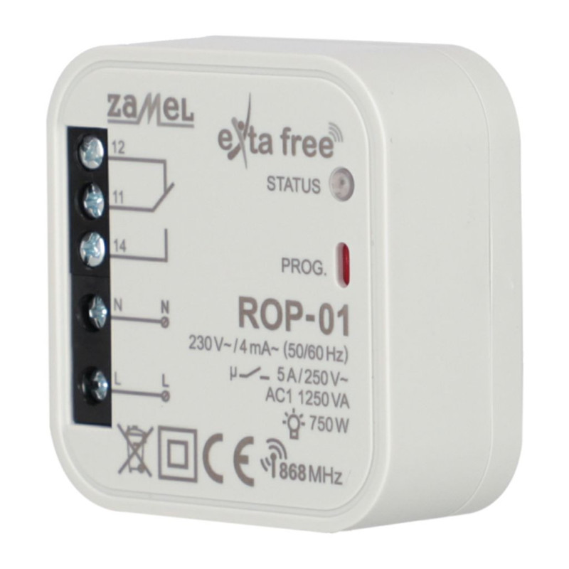 Radiowy odbiornik dopuszkowy 1- kanałowy ROP-01 EXTA FREE Radiowy odbiornik dopuszkowy 1- kanałowy ROP-01 EXTA FREE