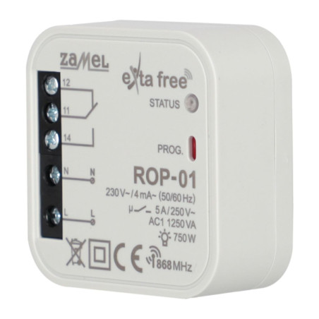 Radiowy odbiornik dopuszkowy 1- kanałowy ROP-01 EXTA FREE