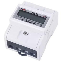 Licznik energii elektrycznej 3-fazowy LCD 100 A, 4-MOD LEM-50 EXTA